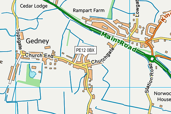 PE12 0BX map - OS VectorMap District (Ordnance Survey) PE12 0BX map - OS VectorMap District (Ordnance Survey)