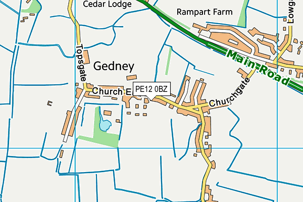 PE12 0BZ map - OS VectorMap District (Ordnance Survey) PE12 0BZ map - OS VectorMap District (Ordnance Survey)