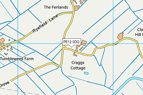 PE12 0DQ map - OS VectorMap District (Ordnance Survey) PE12 0DQ map - OS VectorMap District (Ordnance Survey)