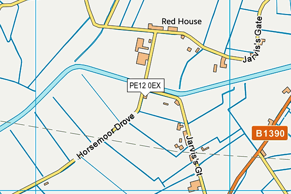 PE12 0EX map - OS VectorMap District (Ordnance Survey) PE12 0EX map - OS VectorMap District (Ordnance Survey)