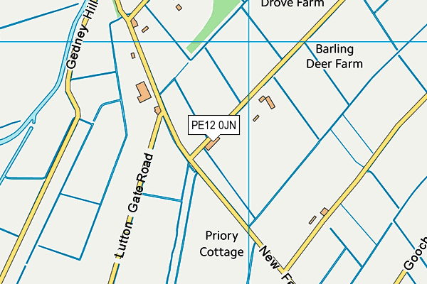 PE12 0JN map - OS VectorMap District (Ordnance Survey) PE12 0JN map - OS VectorMap District (Ordnance Survey)