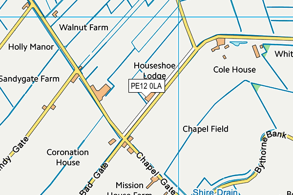 PE12 0LA map - OS VectorMap District (Ordnance Survey) PE12 0LA map - OS VectorMap District (Ordnance Survey)