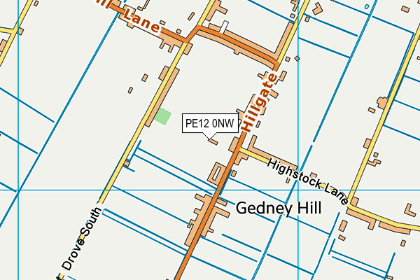 PE12 0NW map - OS VectorMap District (Ordnance Survey) PE12 0NW map - OS VectorMap District (Ordnance Survey)