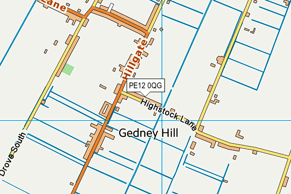PE12 0QG map - OS VectorMap District (Ordnance Survey)
