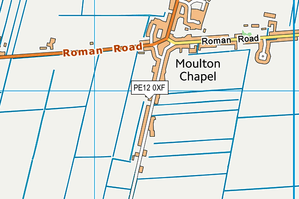 PE12 0XF map - OS VectorMap District (Ordnance Survey)