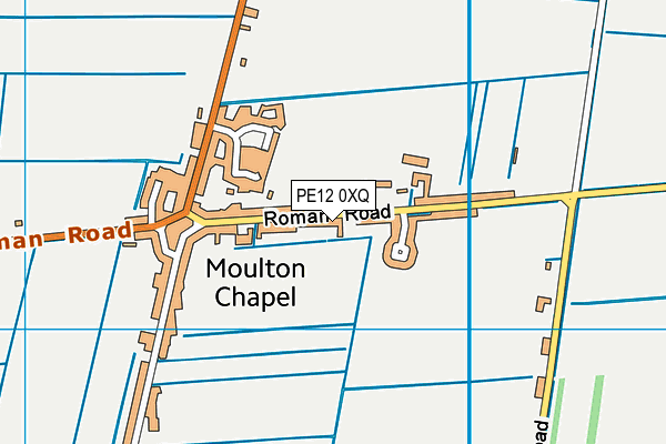 PE12 0XQ map - OS VectorMap District (Ordnance Survey)