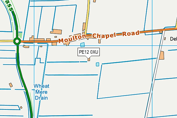 PE12 0XU map - OS VectorMap District (Ordnance Survey) PE12 0XU map - OS VectorMap District (Ordnance Survey)