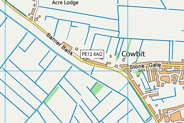 PE12 6AQ map - OS VectorMap District (Ordnance Survey) PE12 6AQ map - OS VectorMap District (Ordnance Survey)
