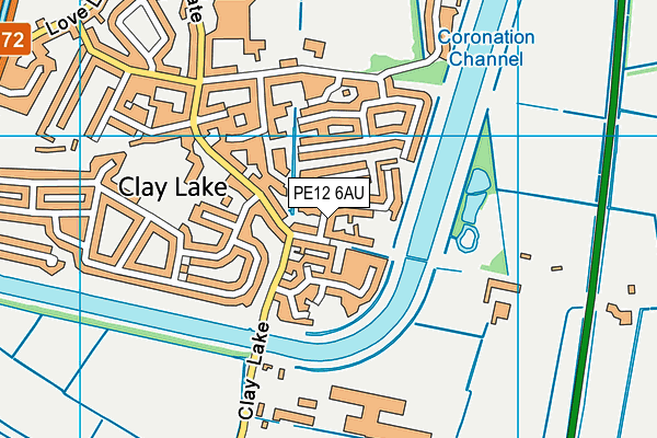 PE12 6AU map - OS VectorMap District (Ordnance Survey) PE12 6AU map - OS VectorMap District (Ordnance Survey)