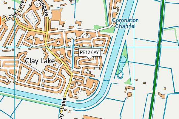 PE12 6AY map - OS VectorMap District (Ordnance Survey) PE12 6AY map - OS VectorMap District (Ordnance Survey)