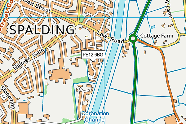 PE12 6BG map - OS VectorMap District (Ordnance Survey) PE12 6BG map - OS VectorMap District (Ordnance Survey)