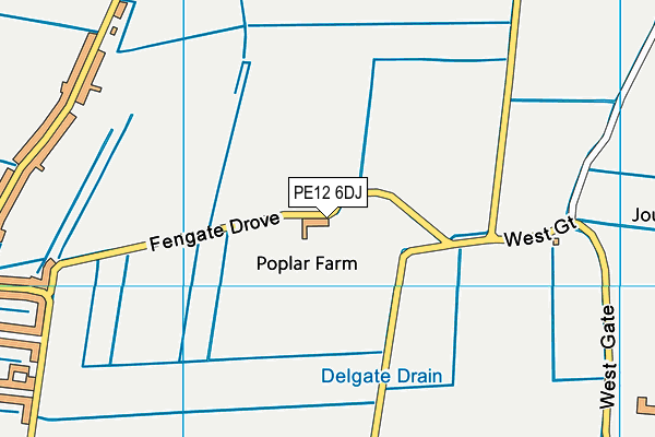PE12 6DJ map - OS VectorMap District (Ordnance Survey) PE12 6DJ map - OS VectorMap District (Ordnance Survey)