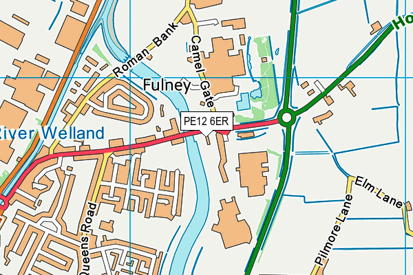 PE12 6ER map - OS VectorMap District (Ordnance Survey) PE12 6ER map - OS VectorMap District (Ordnance Survey)