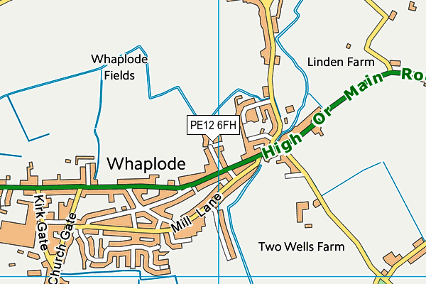 PE12 6FH map - OS VectorMap District (Ordnance Survey) PE12 6FH map - OS VectorMap District (Ordnance Survey)
