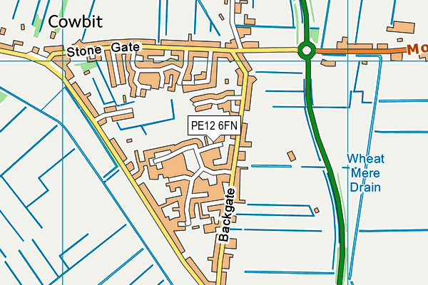 PE12 6FN map - OS VectorMap District (Ordnance Survey)