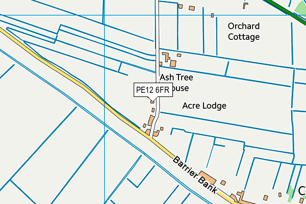 PE12 6FR map - OS VectorMap District (Ordnance Survey) PE12 6FR map - OS VectorMap District (Ordnance Survey)