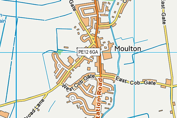 PE12 6GA map - OS VectorMap District (Ordnance Survey)