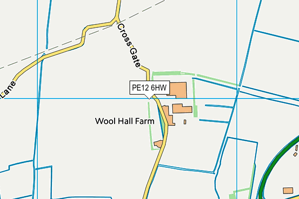 PE12 6HW map - OS VectorMap District (Ordnance Survey)