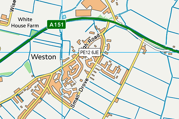 PE12 6JE map - OS VectorMap District (Ordnance Survey) PE12 6JE map - OS VectorMap District (Ordnance Survey)