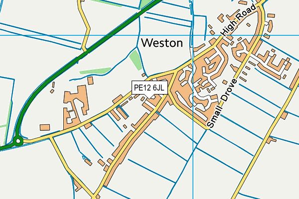 PE12 6JL map - OS VectorMap District (Ordnance Survey) PE12 6JL map - OS VectorMap District (Ordnance Survey)