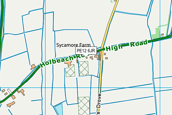 PE12 6JR map - OS VectorMap District (Ordnance Survey) PE12 6JR map - OS VectorMap District (Ordnance Survey)