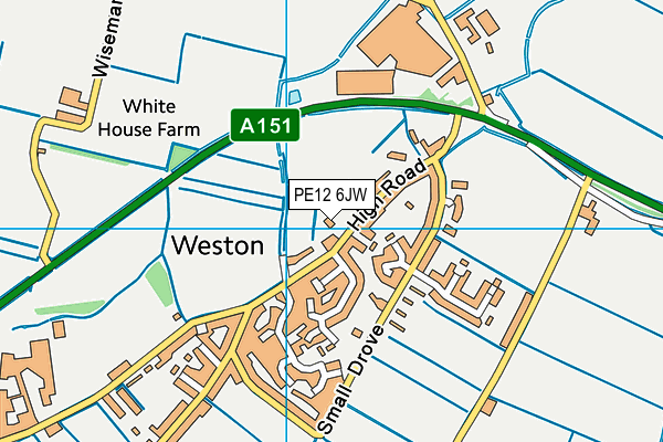 PE12 6JW map - OS VectorMap District (Ordnance Survey) PE12 6JW map - OS VectorMap District (Ordnance Survey)