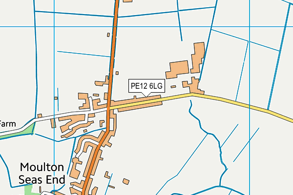 PE12 6LG map - OS VectorMap District (Ordnance Survey) PE12 6LG map - OS VectorMap District (Ordnance Survey)