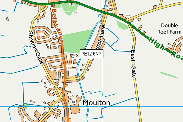 PE12 6NP map - OS VectorMap District (Ordnance Survey)
