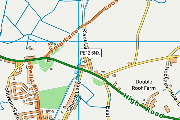 PE12 6NX map - OS VectorMap District (Ordnance Survey) PE12 6NX map - OS VectorMap District (Ordnance Survey)