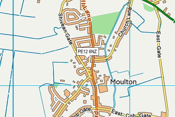 PE12 6NZ map - OS VectorMap District (Ordnance Survey) PE12 6NZ map - OS VectorMap District (Ordnance Survey)