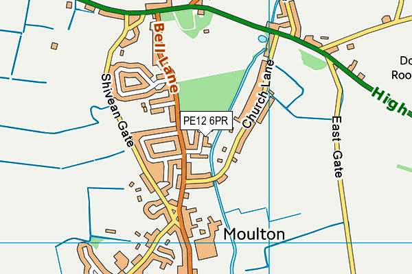 PE12 6PR map - OS VectorMap District (Ordnance Survey) PE12 6PR map - OS VectorMap District (Ordnance Survey)