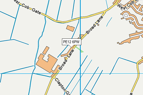 PE12 6PW map - OS VectorMap District (Ordnance Survey) PE12 6PW map - OS VectorMap District (Ordnance Survey)