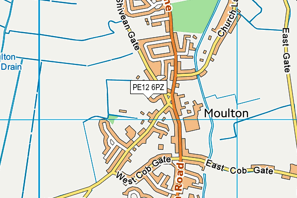 PE12 6PZ map - OS VectorMap District (Ordnance Survey) PE12 6PZ map - OS VectorMap District (Ordnance Survey)