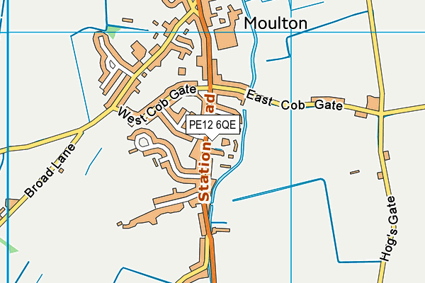 PE12 6QE map - OS VectorMap District (Ordnance Survey) PE12 6QE map - OS VectorMap District (Ordnance Survey)