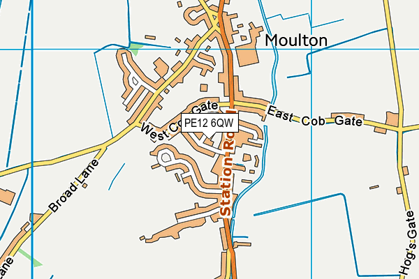 PE12 6QW map - OS VectorMap District (Ordnance Survey) PE12 6QW map - OS VectorMap District (Ordnance Survey)