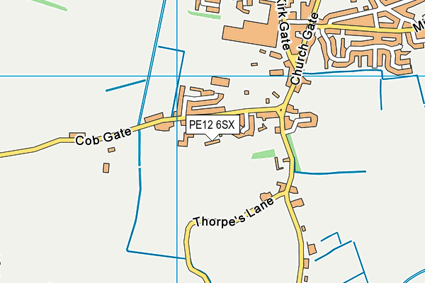 PE12 6SX map - OS VectorMap District (Ordnance Survey) PE12 6SX map - OS VectorMap District (Ordnance Survey)