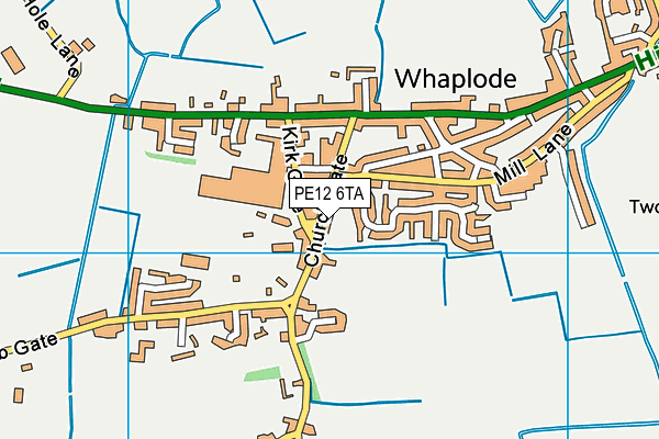 PE12 6TA map - OS VectorMap District (Ordnance Survey) PE12 6TA map - OS VectorMap District (Ordnance Survey)