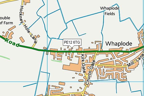 PE12 6TG map - OS VectorMap District (Ordnance Survey) PE12 6TG map - OS VectorMap District (Ordnance Survey)