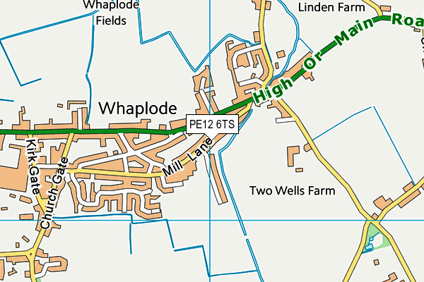 PE12 6TS map - OS VectorMap District (Ordnance Survey) PE12 6TS map - OS VectorMap District (Ordnance Survey)