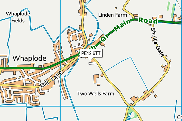 PE12 6TT map - OS VectorMap District (Ordnance Survey) PE12 6TT map - OS VectorMap District (Ordnance Survey)
