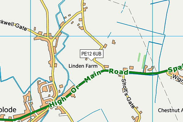 PE12 6UB map - OS VectorMap District (Ordnance Survey) PE12 6UB map - OS VectorMap District (Ordnance Survey)