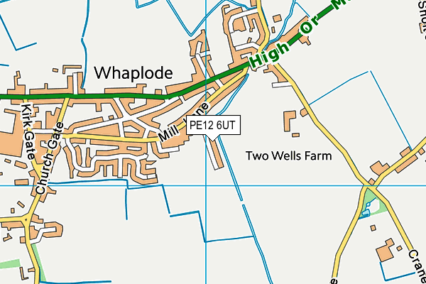 PE12 6UT map - OS VectorMap District (Ordnance Survey) PE12 6UT map - OS VectorMap District (Ordnance Survey)