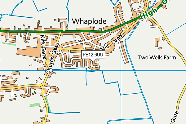 PE12 6UU map - OS VectorMap District (Ordnance Survey) PE12 6UU map - OS VectorMap District (Ordnance Survey)