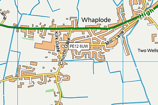PE12 6UW map - OS VectorMap District (Ordnance Survey) PE12 6UW map - OS VectorMap District (Ordnance Survey)