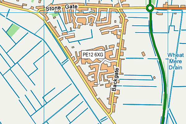 PE12 6XG map - OS VectorMap District (Ordnance Survey) PE12 6XG map - OS VectorMap District (Ordnance Survey)