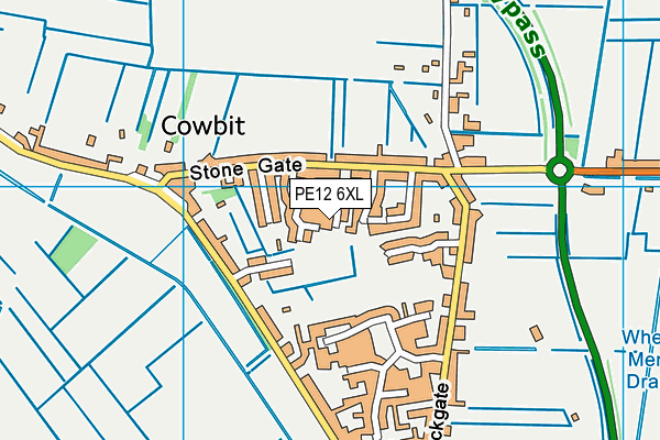 PE12 6XL map - OS VectorMap District (Ordnance Survey) PE12 6XL map - OS VectorMap District (Ordnance Survey)