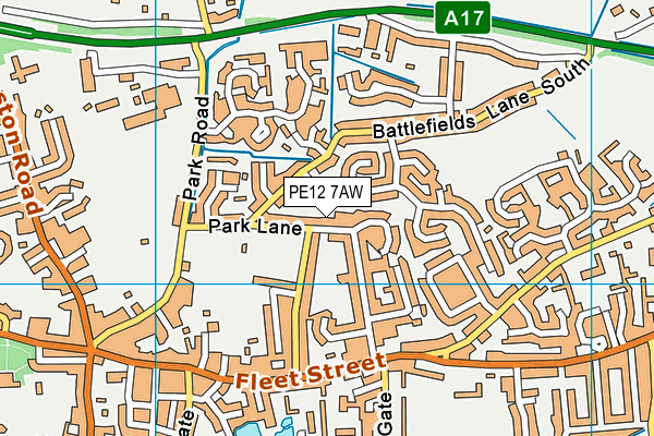 PE12 7AW map - OS VectorMap District (Ordnance Survey) PE12 7AW map - OS VectorMap District (Ordnance Survey)