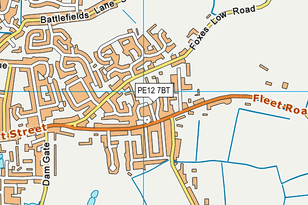 PE12 7BT map - OS VectorMap District (Ordnance Survey) PE12 7BT map - OS VectorMap District (Ordnance Survey)