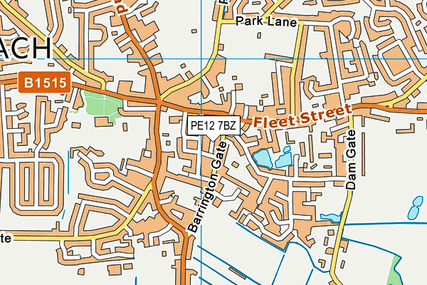 PE12 7BZ map - OS VectorMap District (Ordnance Survey) PE12 7BZ map - OS VectorMap District (Ordnance Survey)