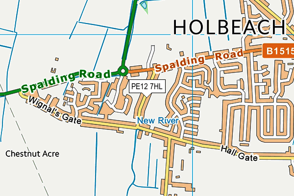 PE12 7HL map - OS VectorMap District (Ordnance Survey) PE12 7HL map - OS VectorMap District (Ordnance Survey)